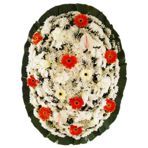 Coroa de Flor Luxo 1,2mt  (Rosas, Antúrios e Lírios) (cod.906)